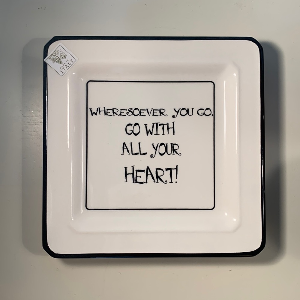 Decorative plate with saying